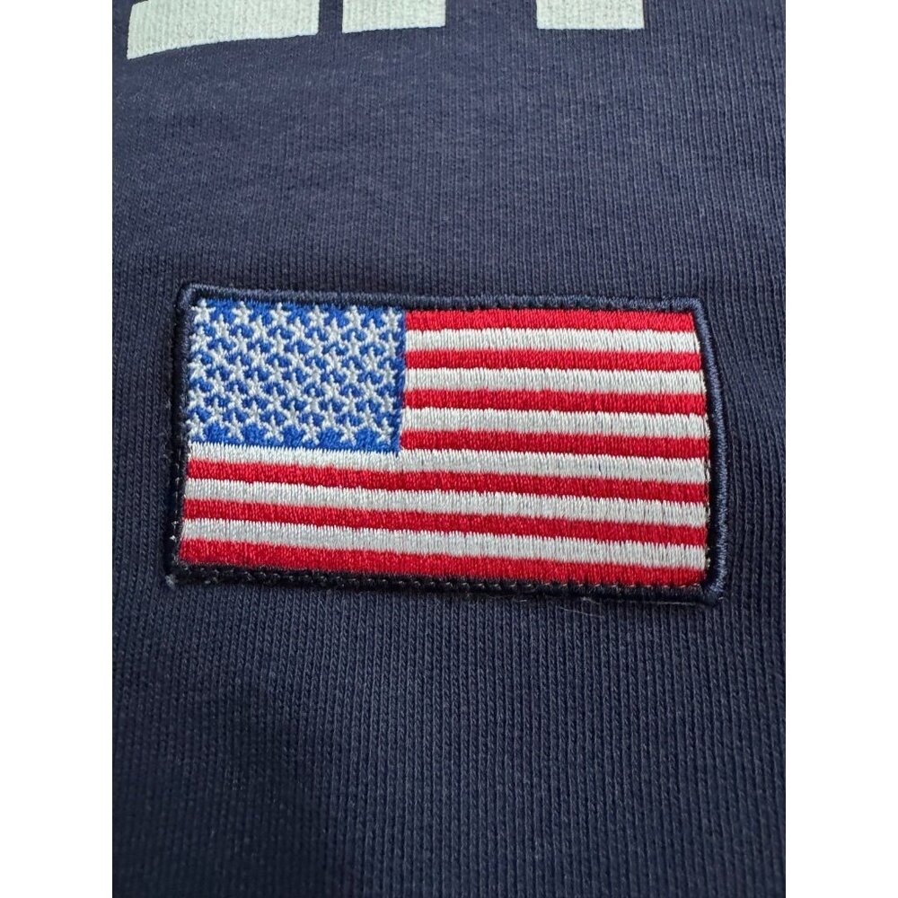 Family First Milano Navy Blue Crewneck  Sweatshirt American USA Flag S Italy - Picture 5 of 9